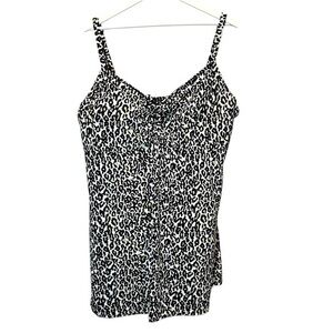 Swimsuits for All Women’s Leopard Print Swim Dress Size 24